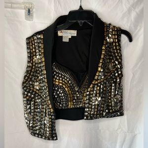 Glamour Costumes - Embellished Top and Vest